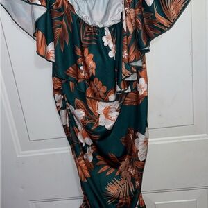 Tropical Floral Maxi Dress